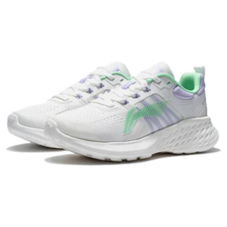 New LiNing EazGo Low Top Running Shoes Women's White Purple ARES008-3