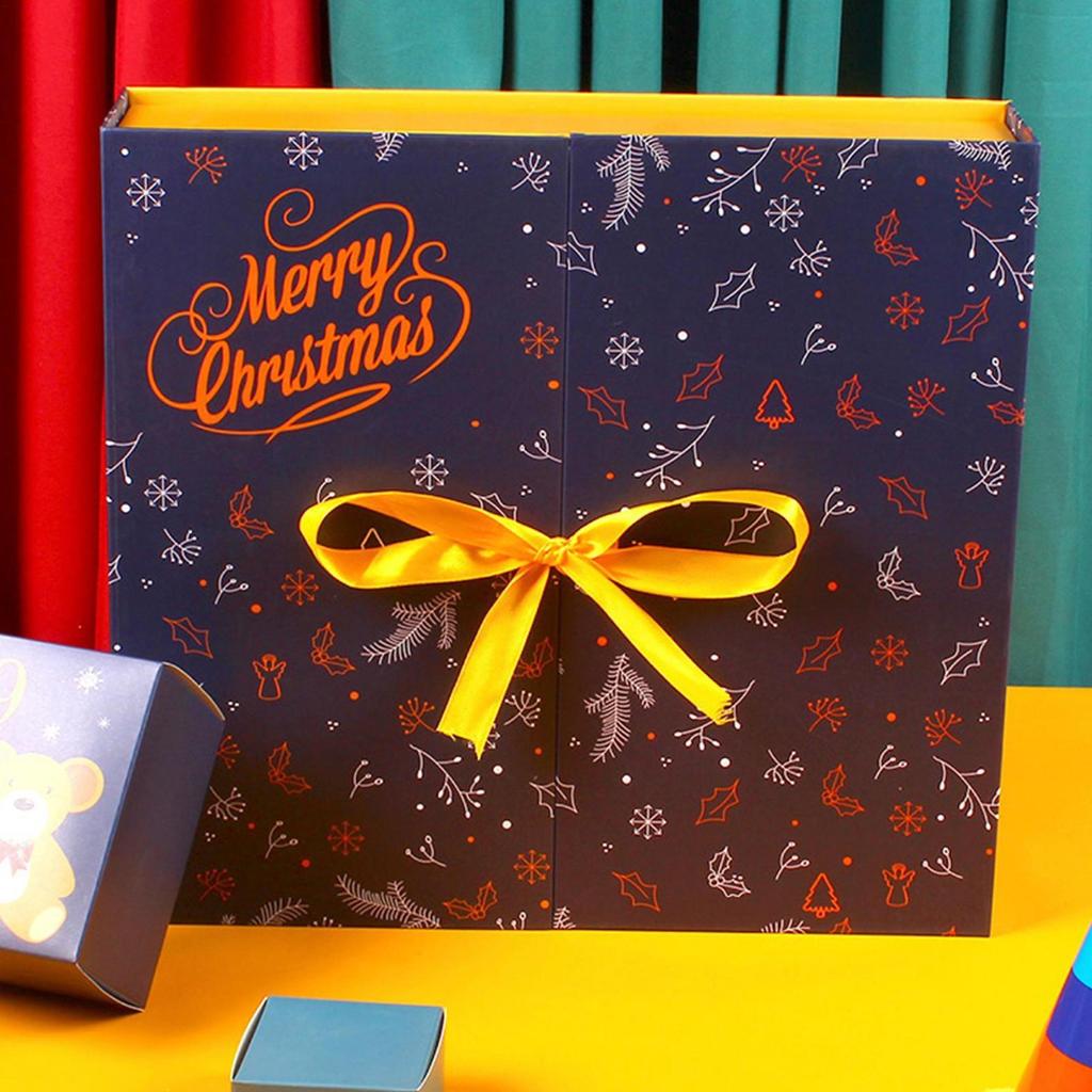 DIY Christmas Advent Countdown Calendar Boxes 24 Days Countdown Calendar Package Wrap Box Fillable Empty Cardboard Number Box