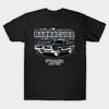 Men Black Print T-shirt Plymouth Barracuda No-Cut Transfer Paper Print Cotton Tshirt