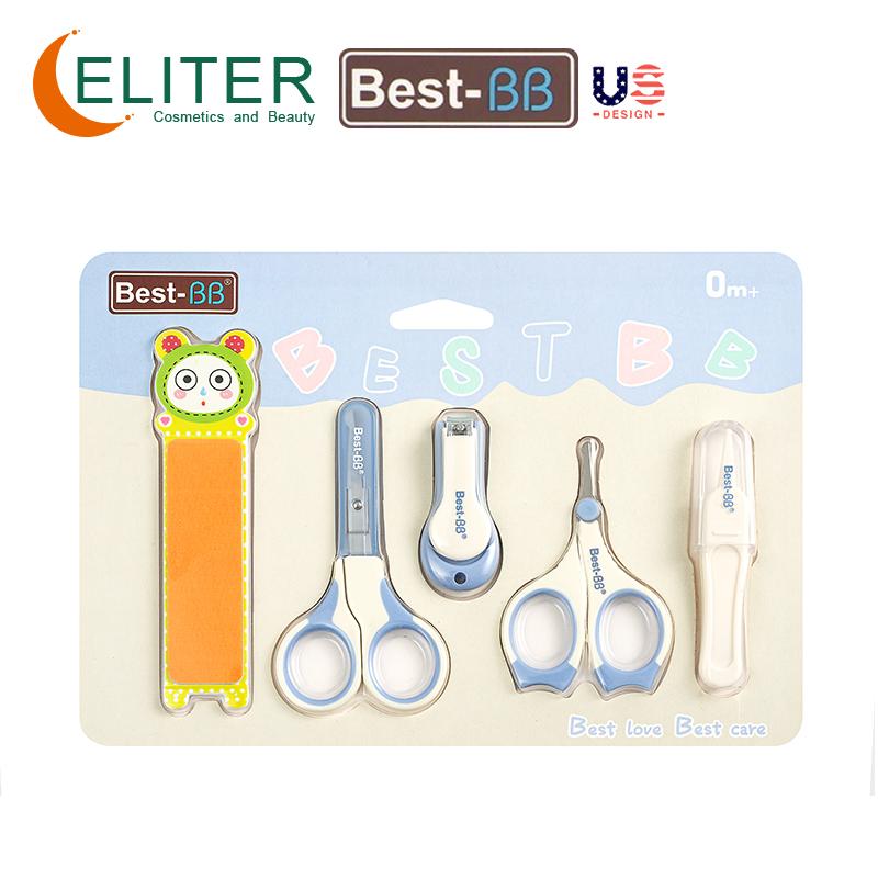 Eliter Hot Sell in Stock Safe Eco-friendly 5-in-1 Infant Care Manicure Babi Nails Product Baby Nail Newborn Care Kit синий