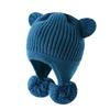 2023 Autumn Knitted Hat with Double Pom Pom Bear Ears - Cute, Cozy, and Windproof Ear Protection
