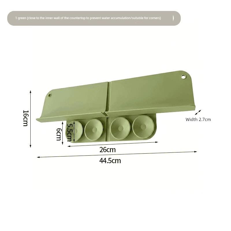 Foldable Splash-Proof Water Barrier with Suction Cups, Foldable Water Barrier for Kitchen Countertops, Anti-Splash Mat for Sink, Partition Board