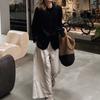 Spring Autumn Women Solid Long Sleeve Stand Collar Loose Shirt Vintage Single Breasted Cotton Linen Casual Blouse Tops