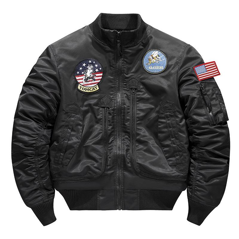 Military Fans Autumn and Winter New Air Force Flight Thickened Jacket Men's Baseball Short Uniform Tactical Stand Collar Jacket