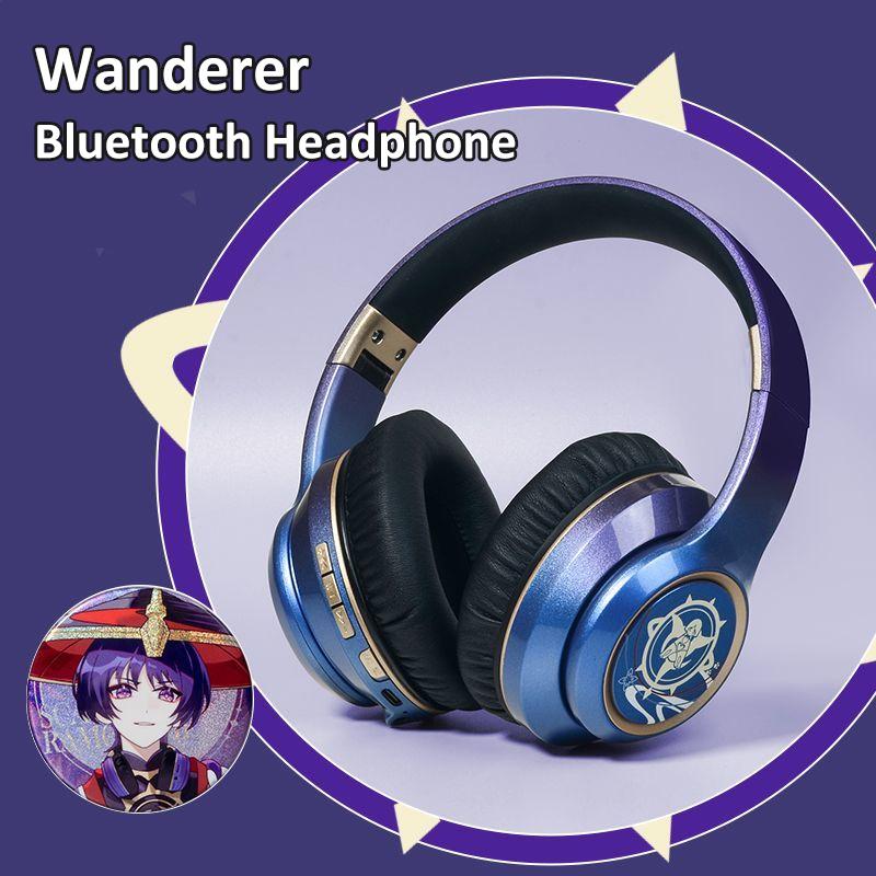 Kazuha Sluchátka Hra Genshin Impact Sluchátka Cosplay Přenosná Bezdrátová Bluetooth Stereo Skládací Náhlavní souprava Nastavitelná Sluchátka