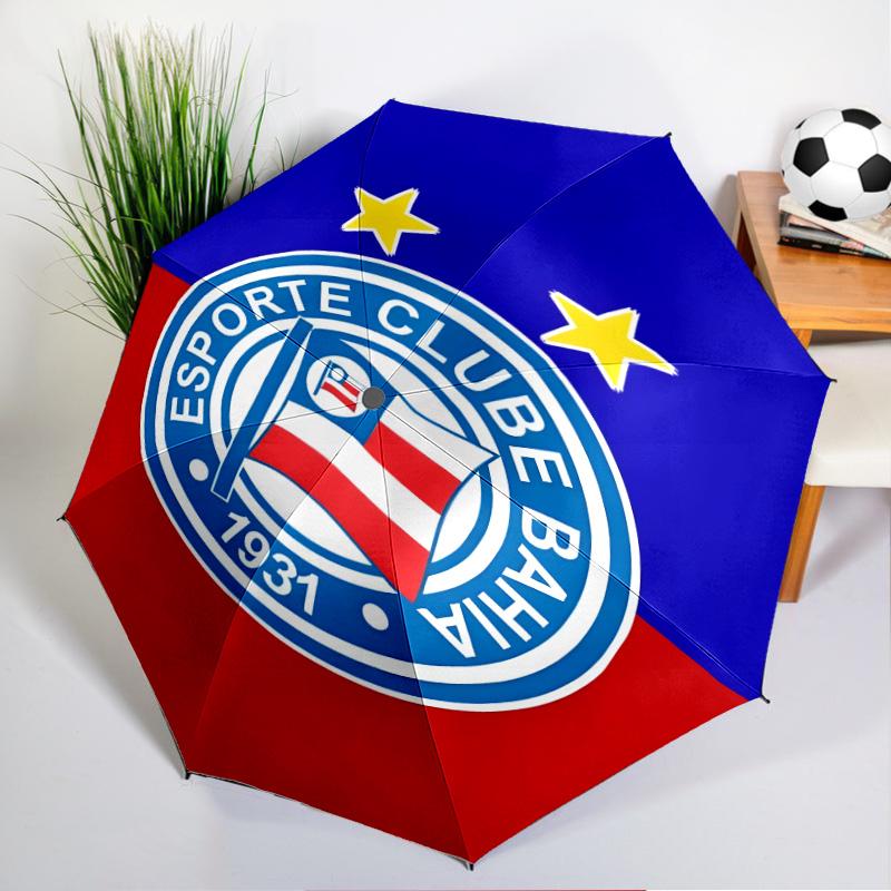 Bahia Fc Crest Emblem Printed Automatic Umbrella, 8-Frame for Travel, camping, Casual Umbrella, Essential Gift for for family and friends
