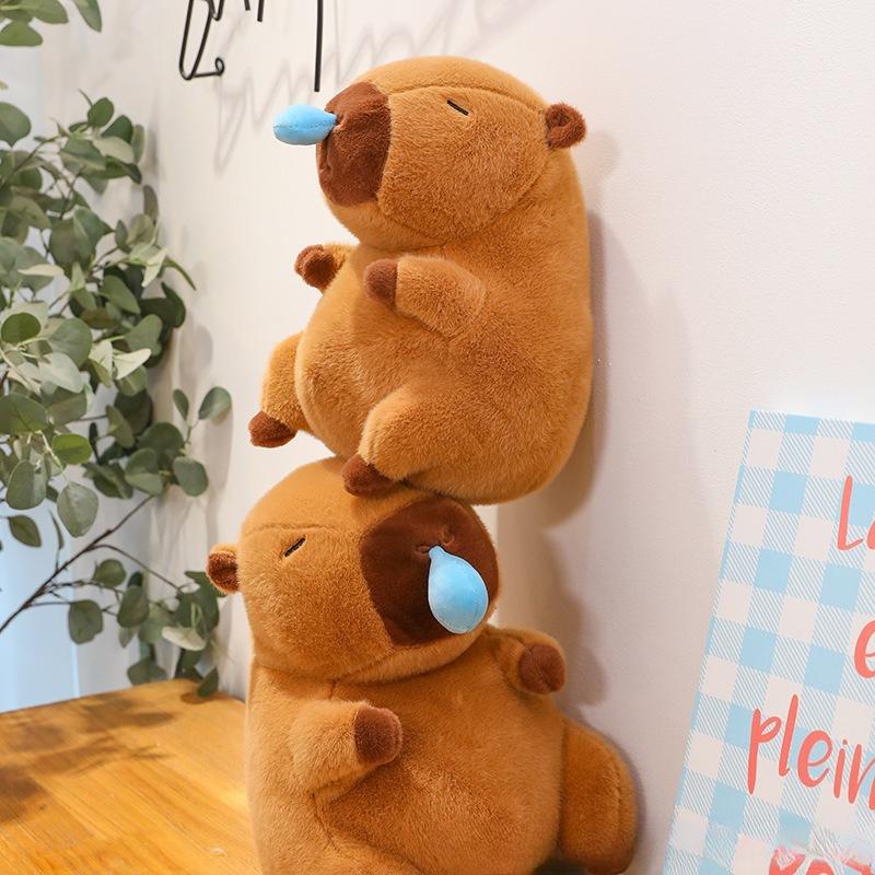 1-3pcs Big Snot Capybara Plush Toy Cute Capibara Stretch Snot Funny Fluffy Doll Kawaii Stuffed Animals Birthday Gift Home Decor
