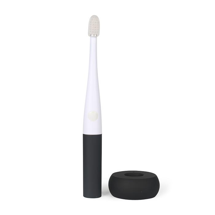 Professional Toothbrush with Purple LED Light Teeth Whitening 2 Leds Toothbrush with Refilled Brush Head Soft PBT Bristles чёрный