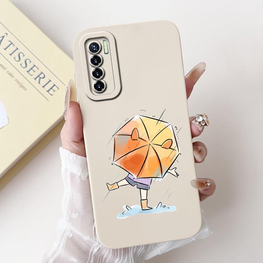 For Tecno Camon 17 Case CG6 CG6j Soft Silicone Cover Fashion Painted Shockproof Bumper For Tecno Camon 17 Pro 17P Camon17 Fundas