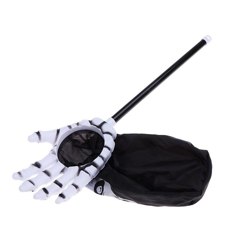 

Креативный пакет для конфет на Хэллоуин, ладонь, тыква, череп, для детей, угощение или жизнь, подарок, принадлежности для вечеринки 52.2x14cm чёрный