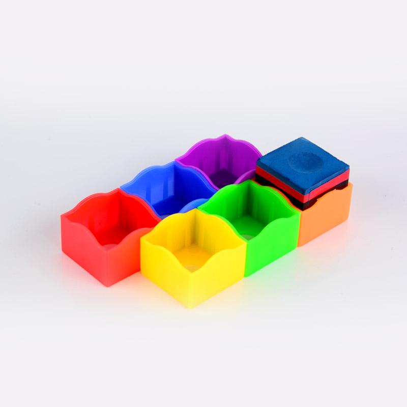 10Pcs Snooker Protective Covers Plastic Snooker Cue Rub Chalk Clamps Square Professional Durable Billiard Accessories