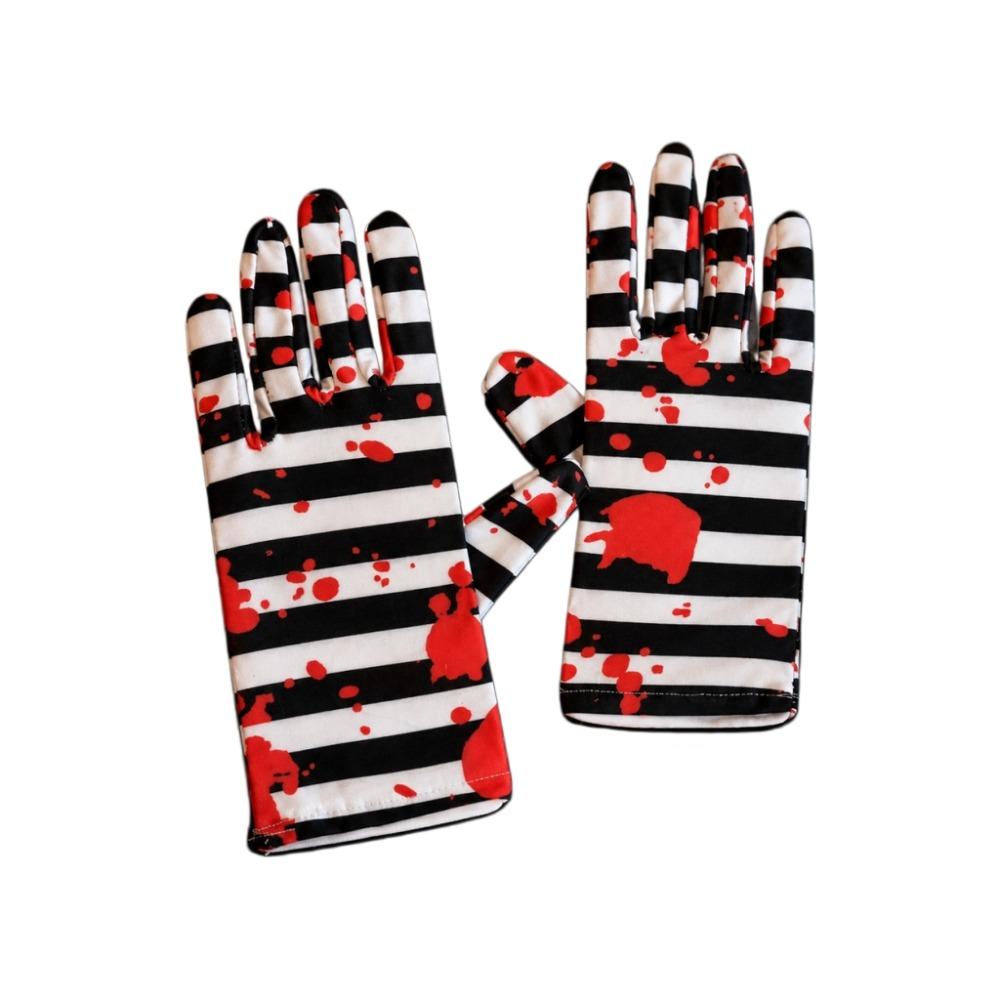 Demons Zombies Play Gloves Halloween Cosplay Gloves Halloween Mittens Unisex Short