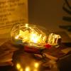 Creative Light-Up Mediterranean Sailboat Wish Bottle - Glass Gift for Birthdays & Graduations