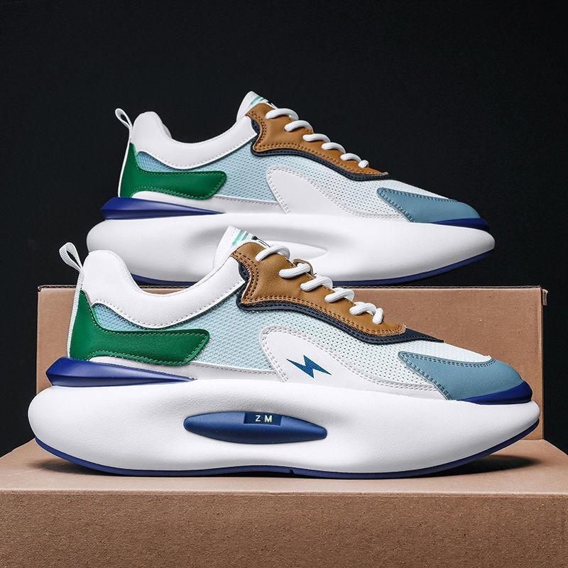 

Заметьте новый весенне-осенний тренд мужской обуви, обувь на платформе, повседневная обувь, мужская корейская модная спортивная обувь 44 темно-коричневого