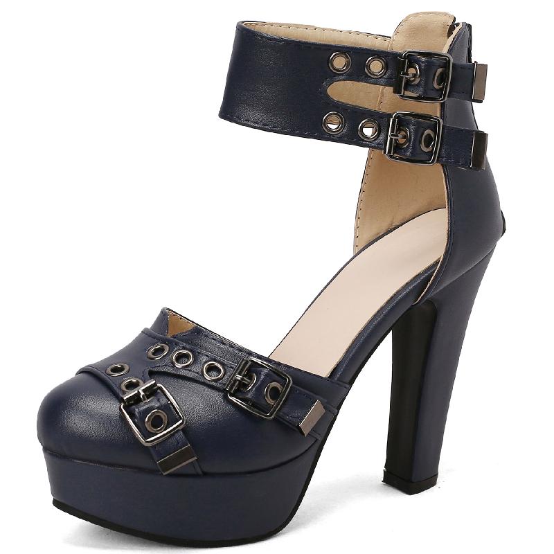 Fashion Red Platform High Heels Women's Sandals Summer Shoes 2025 Strap Black White Pumps Wedding Dance Party Shoes Large Size