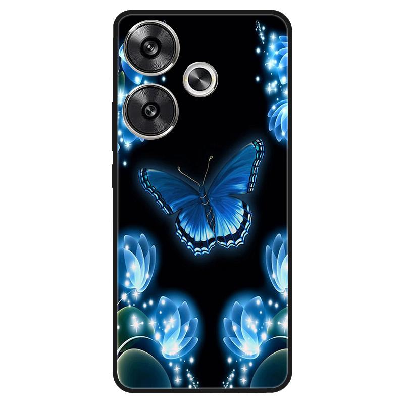 For Xiaomi Poco M6 4G Case Shockproof Soft Silicone TPU Bumper for Poco M6 4G Cover PocoM6 4G 2024 Lovely Luxury Cartoon Fundas