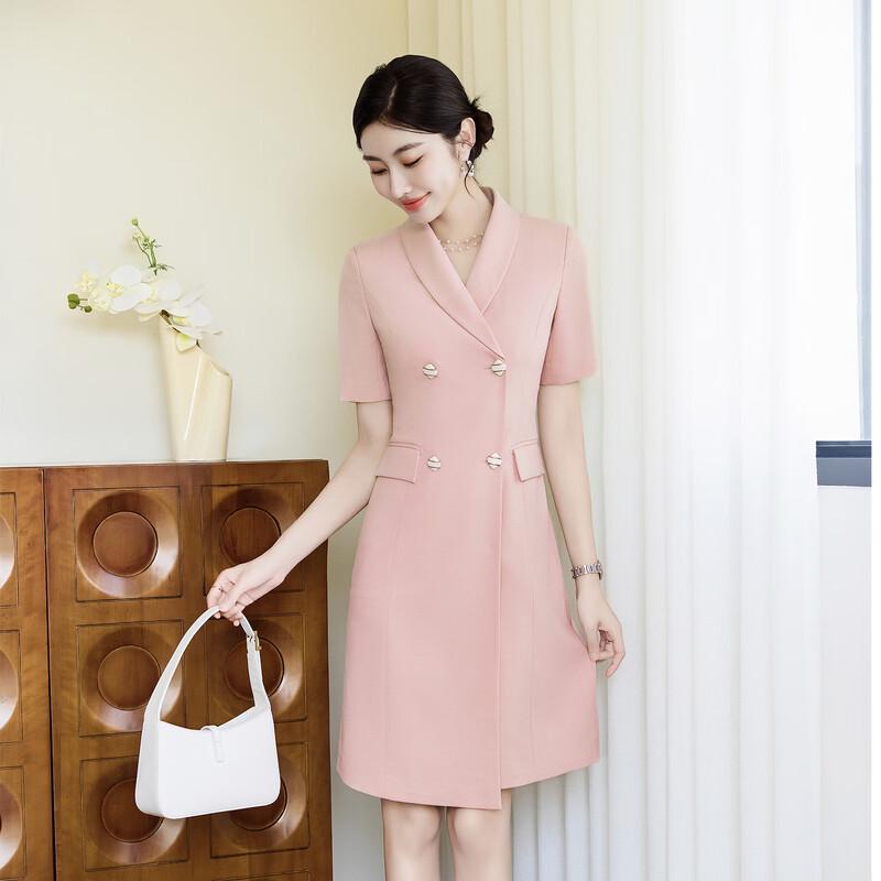 Trueman Women's Cherry Blossom Pink Professional Suit Dress