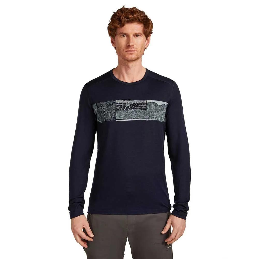 

Icebreaker Базовый слой с длинным рукавом Merino 200 Oasis Crewe Elevation Line S