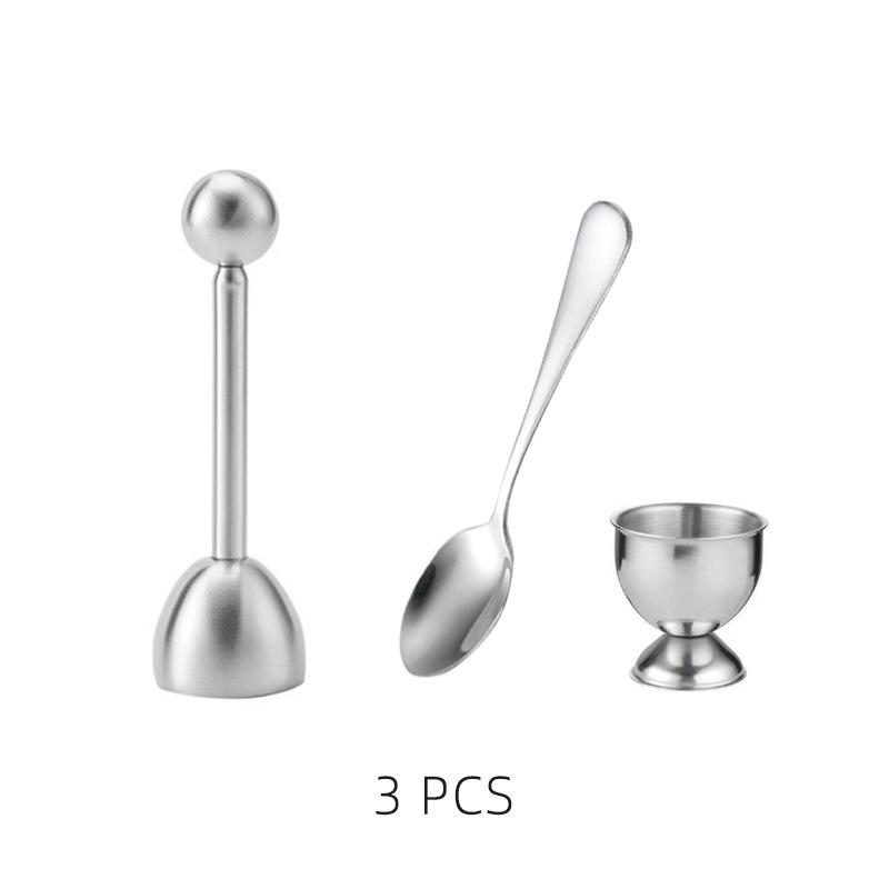 304 Stainless Steel Spring-Loaded Eggshell Cracker