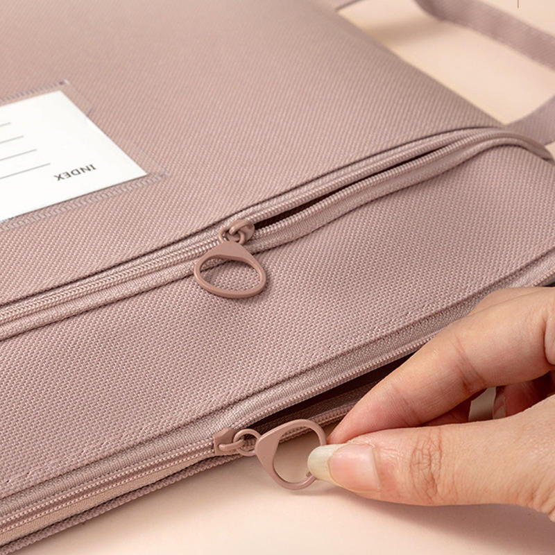 Portable Waterproof File Organizer Double Layers Large Capacity Document Bag For Office School Supplies Travel Storage Oxford Cloth Holder