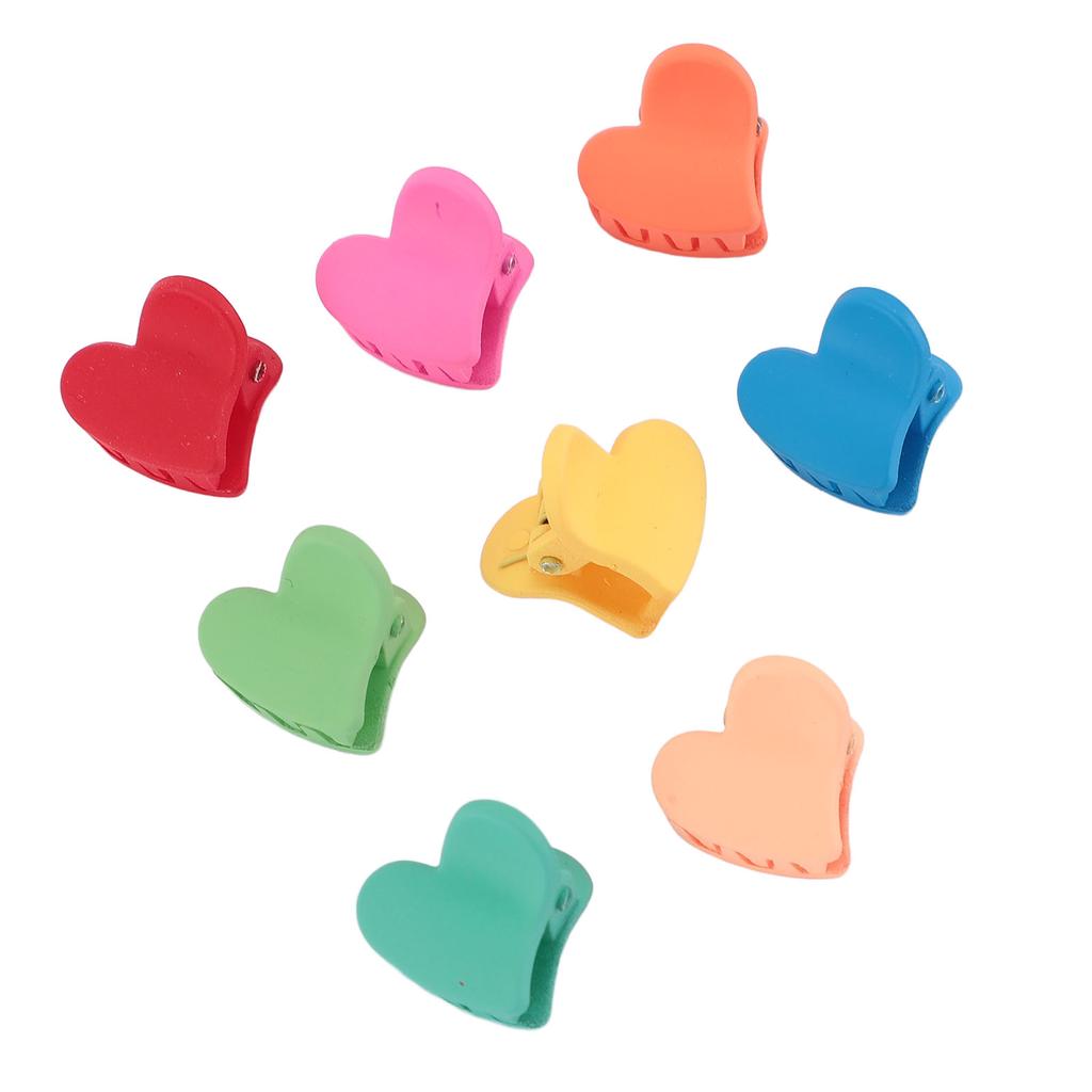 100pcs Mini Claw Clips Heart Shape Tiny Cute Hairpin Hair Accessories Children Colorful Hair Clamps