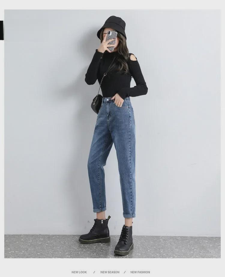 Women's Plush and Thickened Slim Straight-Leg Jeans - 2021 Korean Winter Style