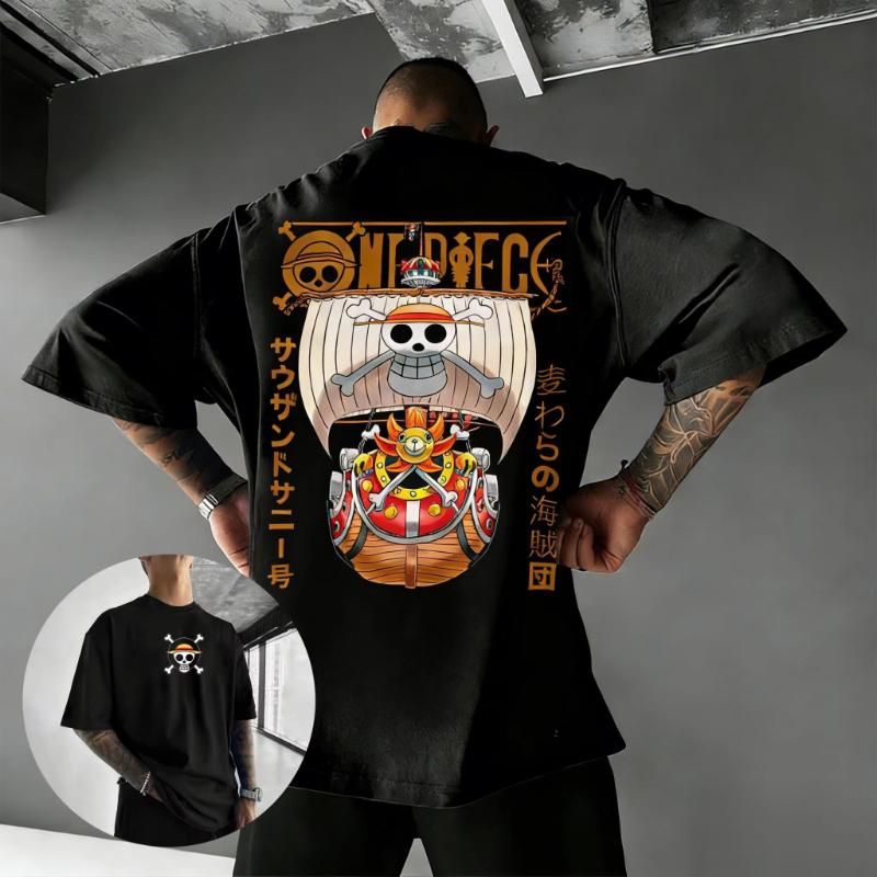 One Piece Anime T Shirt Men Women 2026 Summer Y2k Clothes Streetwear Oversized Cotton Tee Casual Graphic Print Short Sleeve Tops