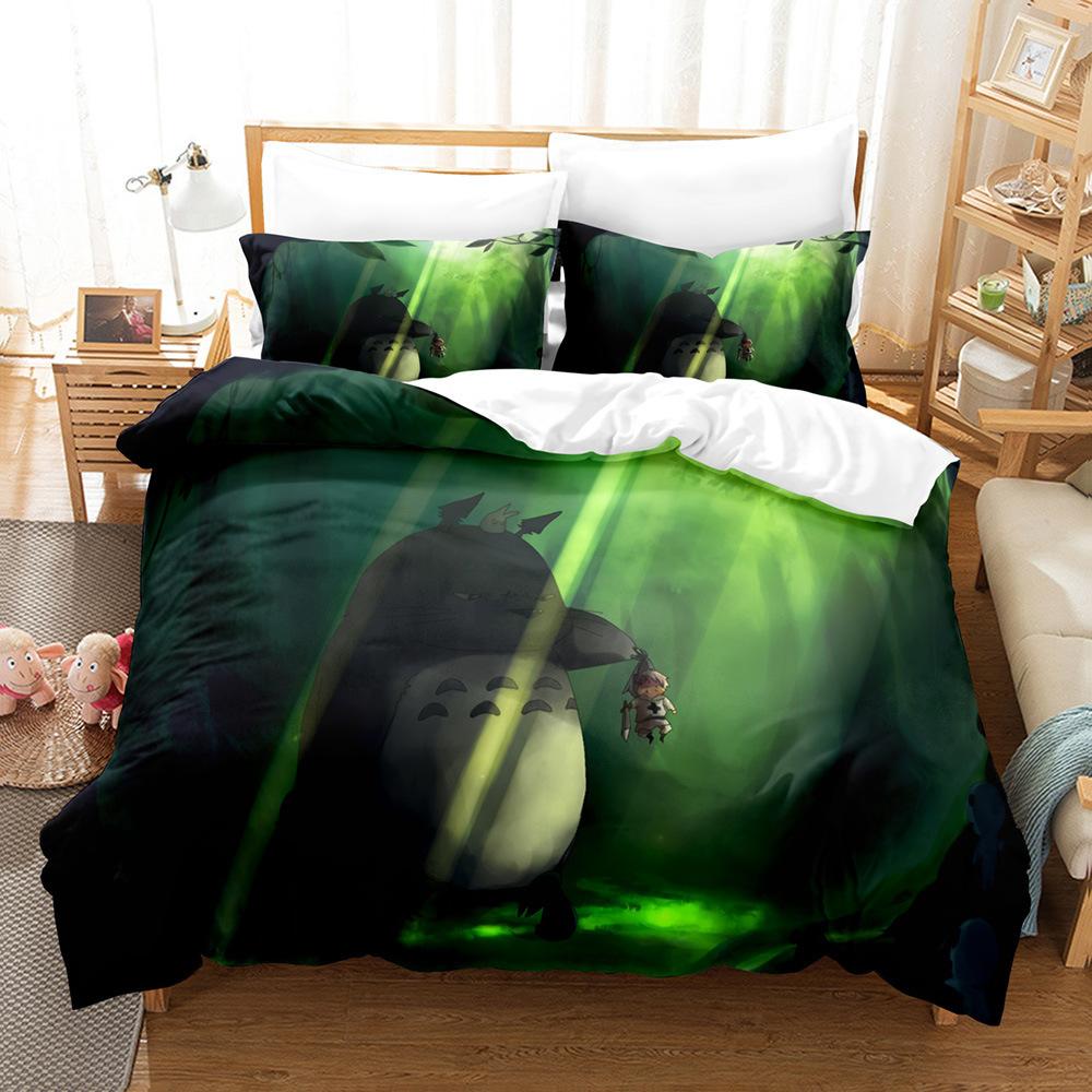 Cute Cartoon Chinchilla 3D Digital Printing Quilt Cover Pillowcase Bedding Three-Piece Batch