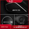 Casjyn1 2025 Hot 4/10Pc Car Audio Decorate 3D Aluminum Badge Emblem Sticker For Mercedes Benz AMG E S C A B Class GLE GLS CLS GLC CLA GL
