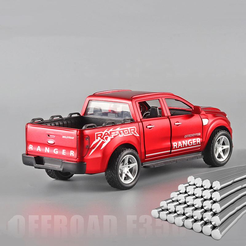 1/32 Ford Raptor F350 Pickup Alloy Car Model Diecast Metal Off-road Vehicles Car Model Simulation Sound and Light Kids Toys Gift