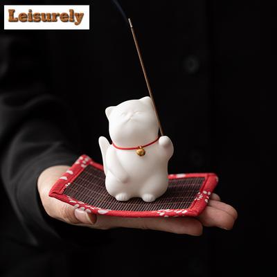 Porta Inserti Profumati in Porcellana Gatto Carino Accessori Set da Tè Carina Decorazione Fornello Aromaterapia Casa Animali Domestici Tè Creativi per Animali