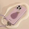 Cute Eggplant Bracelet Suitable for Apple 17 Mobile Phone Case 15promax Korean Style Iphone14 Three Dimensional 13 Silicone 16