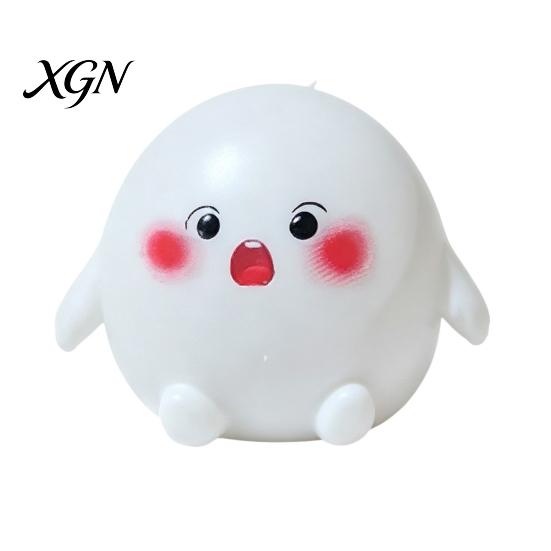 Handquetsch-Stressball Cartoon gedämpftes Brötchen Spielzeug mit Dampfgarer, Teig-Übung zur Entspannung Sensorisches Fidget-Spielzeug, Anti-Angst-Dampfgarer