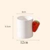 Creative Fruit Lemon Strawberry Cup Ceramic Breakfast Milk Mug Exquisite Afternoon Camellia Flower Tea Cup Office Coffee Mug New
