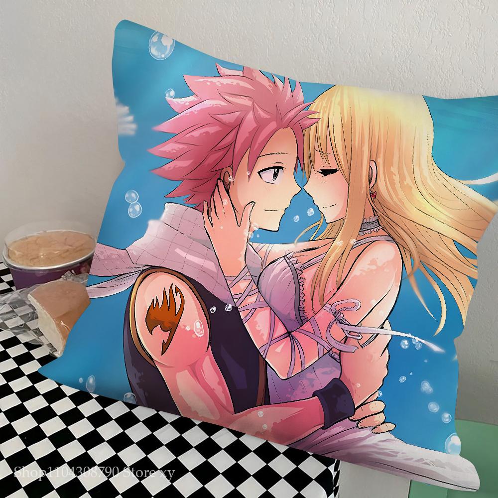 Anime F-Fairy Tail Pillow Case Square Pillow Bedroom Sofa Leisure Comfort Cushion Car Living Room Home Decoration