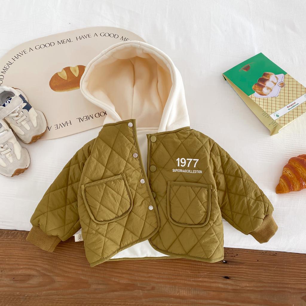 Children's Hooded Coat Winter Fashion Baby Boy's Thickened Padded Jacket Girl's