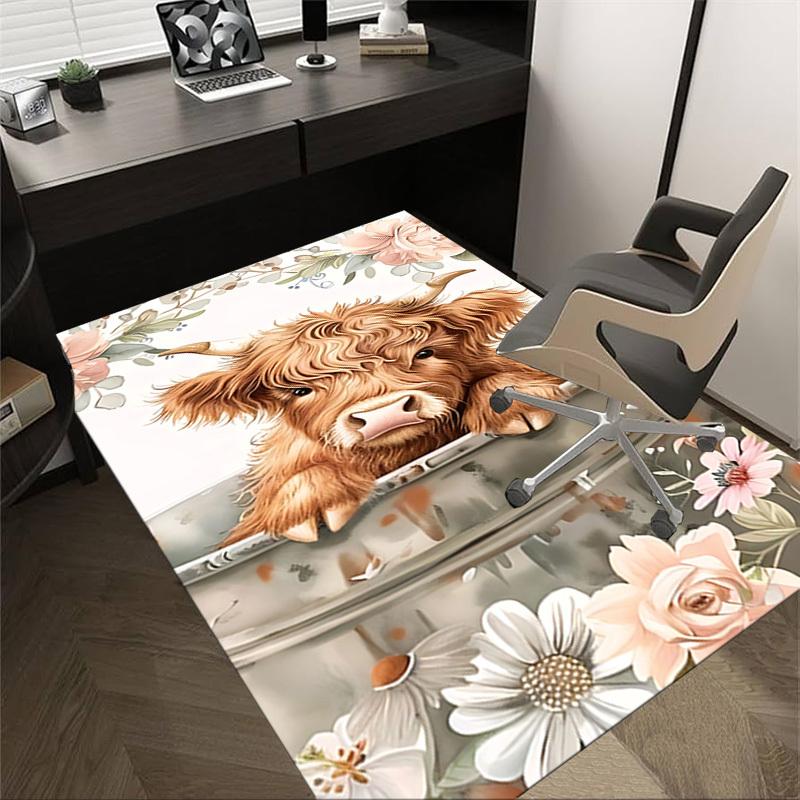 

1PC Cow Bathtub Extra Large Non-Slip Floor carpet, Office, family, bedroom, Studio - Large Area Rug,Longlasting Material-K0345 60cm by 90cm