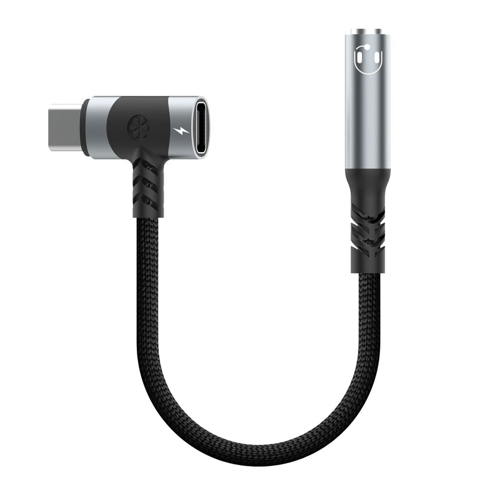 Type C To 3.5MM Jack 2 In 1 USB C Splitter High-Speed Audio Adapter Dual Port Cable  Universal