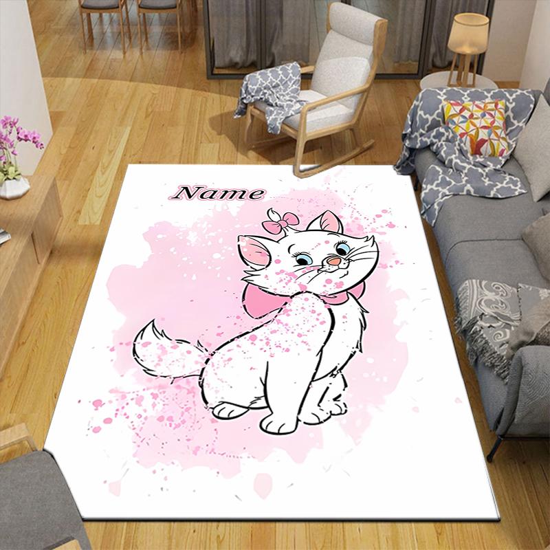 Custom 1Pc Pink Hearts Cats Rug Office Carpet Indoor Outdoor Entrance Doormat Nonslip Soft And Comfortable Living Room D916119