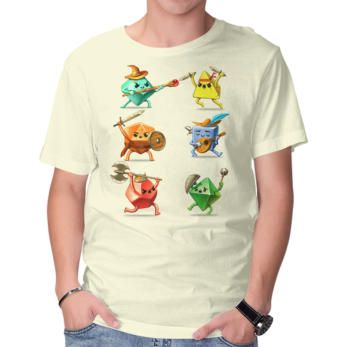 Unisex Crew Neck T-Shirt RPG Dice Party Graphic Short Sleeve Casual Tee XXXL