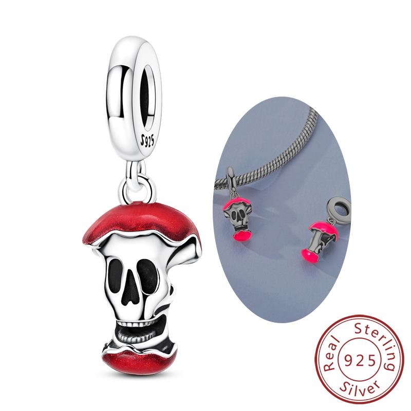 Original Charms Bead Copper Apple Skull Butterfly Flower Cat Starry Sky Charm Fit Bracelet Pendant Diy Jewelry Gift