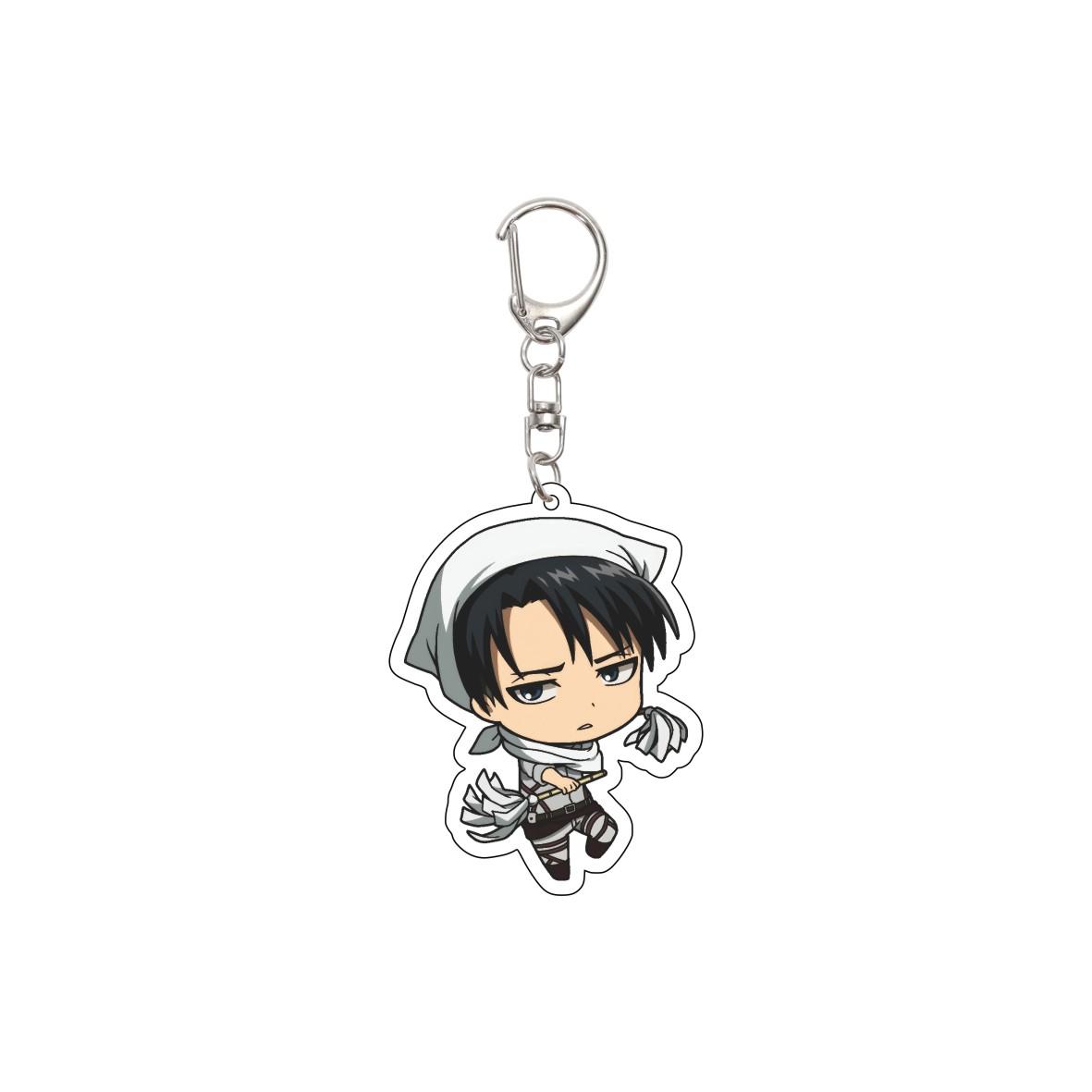 

55MM Anime Attack on Titan Keychain Eren Jaeger/Mikasa Ackerman/Armin Arlert Key Chain Acrylic Model Plate Christmas Gifts 55mm