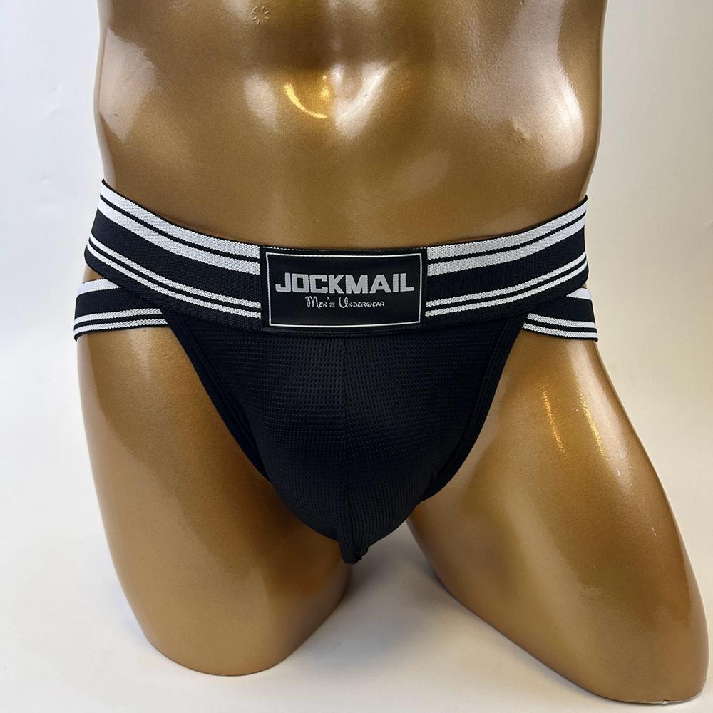 

Труси JOCKMAIL Модна спортивна чоловіча нижня білизна із заниженою талією, сітчастий матеріал, дихаючі шорти в смужку різного кольору XXL чорний