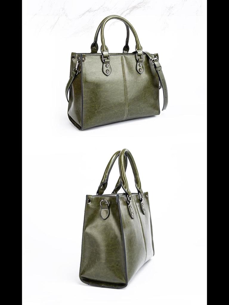 2024 Genuine Leather Women's Casual Shoulder & Messenger Bag - Trendy, All-Match Retro Style