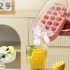 18 Grids Portable Water Injection Ice Tray Press Type Silicone Ice Mould with Lid DIY Ice Maker Whiskey Cocktail Tools