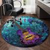 S Guitar Round Rug Nonslip Area Rug Office Chair Mat Carpet For Living Room Bedroom Home Decor