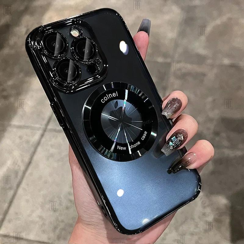 

Transparent Plating Soft TPU Magnetic Case For iPhone 15 14 13 12 11 Pro Max Plus Magfsafe Lens Protect Ultrathin Antiskid Cover For iPhone 13