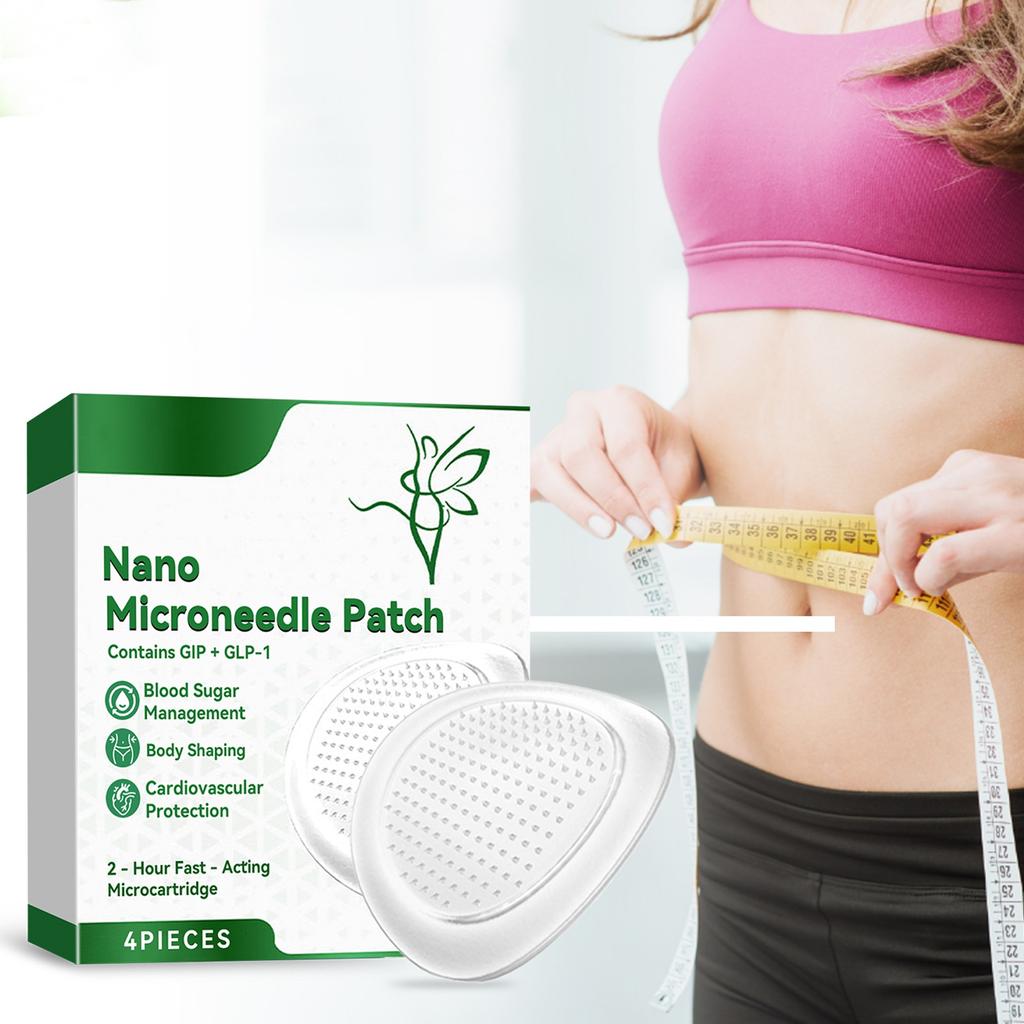 Plaster Nano Micro Needle, Plaster wyszczuplający Micro Needle, Plaster do pielęgnacji skóry poprawiający linie ujędrniające (4 sztuki/1 pudełko)