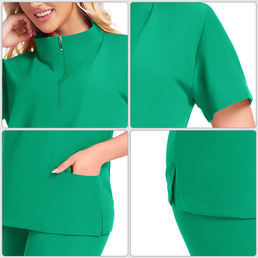 2025 Quick-Drying Elastic Washable Two-Piece Unisex Plus Size Doctor Nurse Uniform