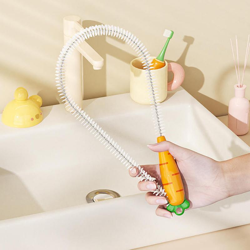 Kitchen Sink Cleaning Tools Wall-Mounted Garbage Clip Tweezers Pipe Hair Cleaning Tool Cute Radish Bathroom Sink Hair Clips